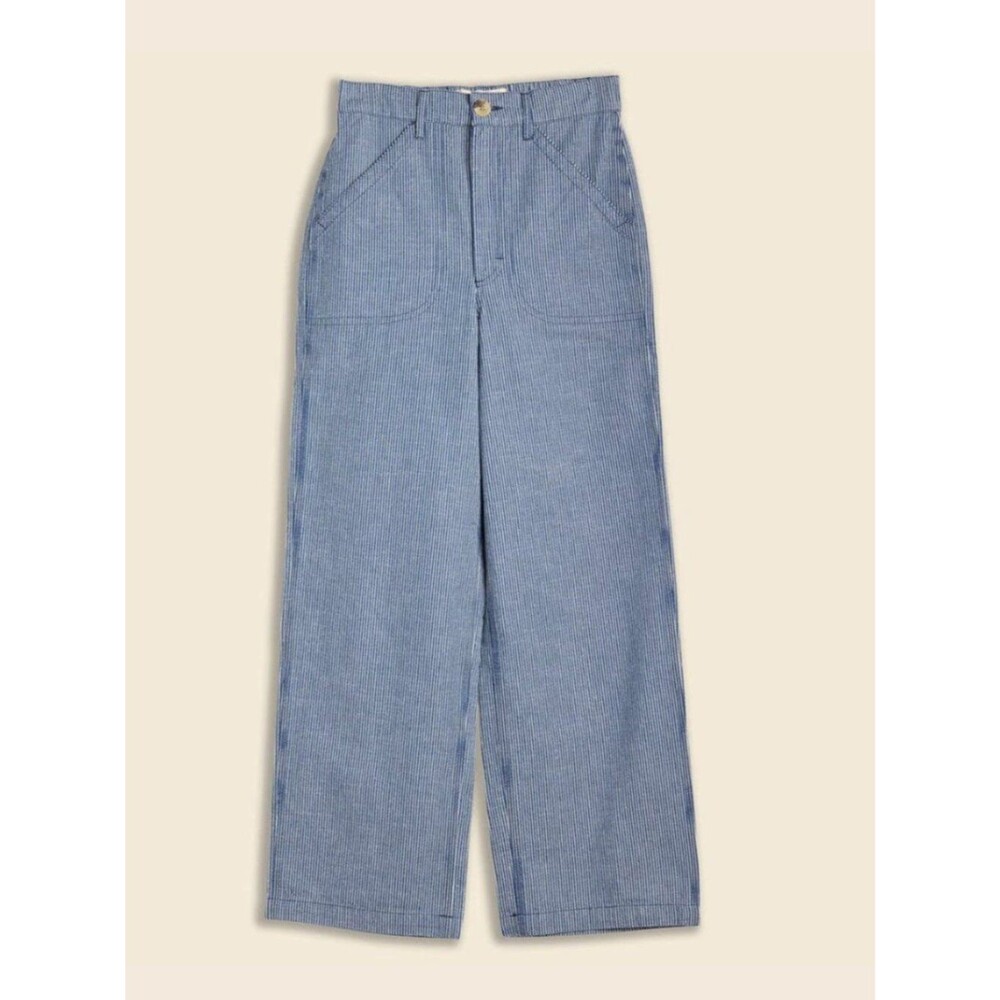 Mollusk Painter Pants in Railroad Stripe Sz L